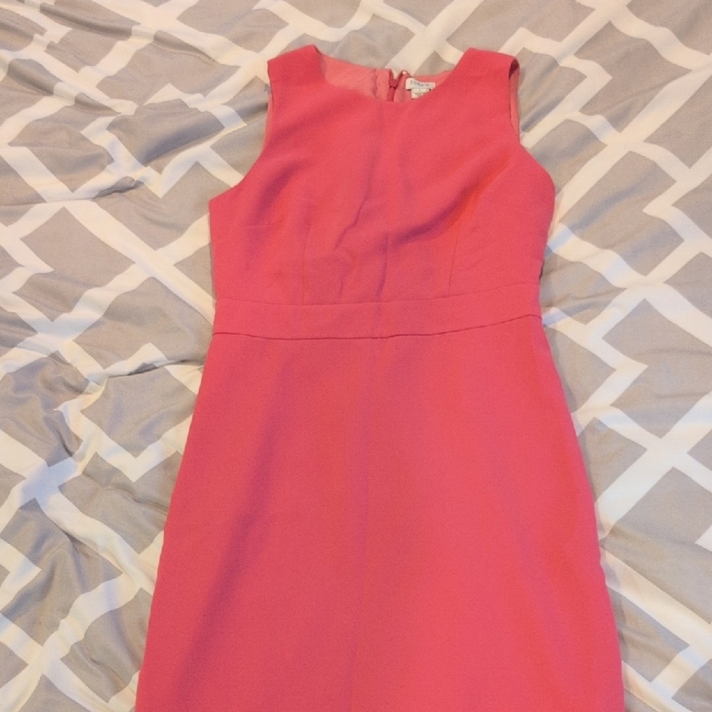 J. Crew Vibrant Pink Midi Dress